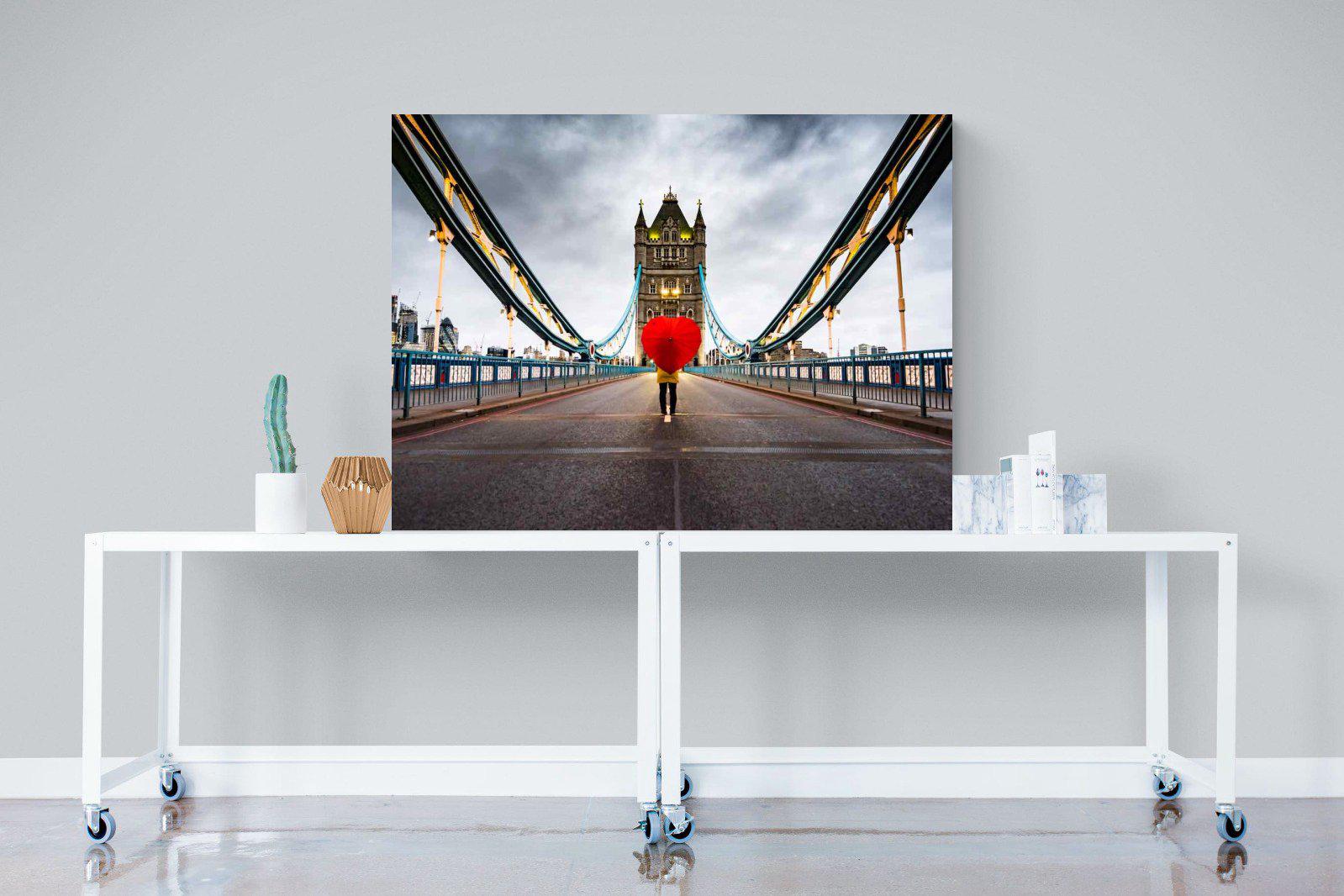 Love London-Wall_Art-120 x 90cm-Mounted Canvas-No Frame-Pixalot