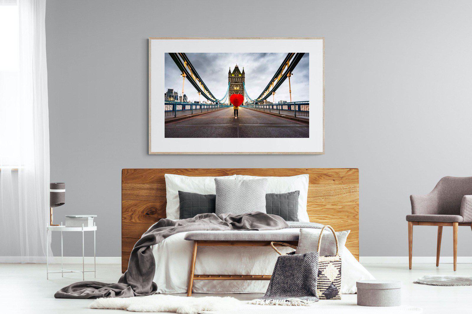 Love London-Wall_Art-150 x 100cm-Framed Print-Wood-Pixalot
