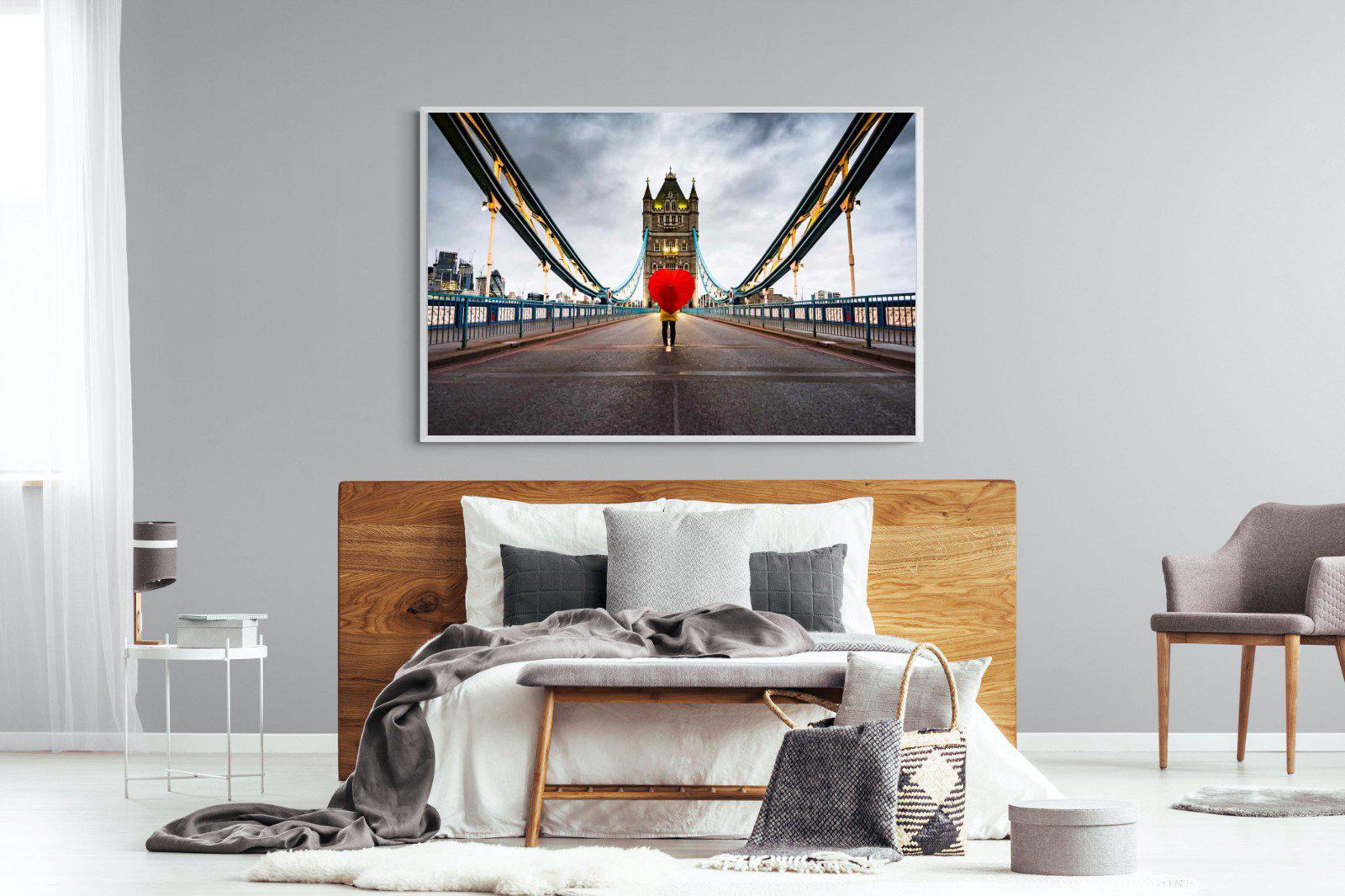 Love London-Wall_Art-150 x 100cm-Mounted Canvas-White-Pixalot