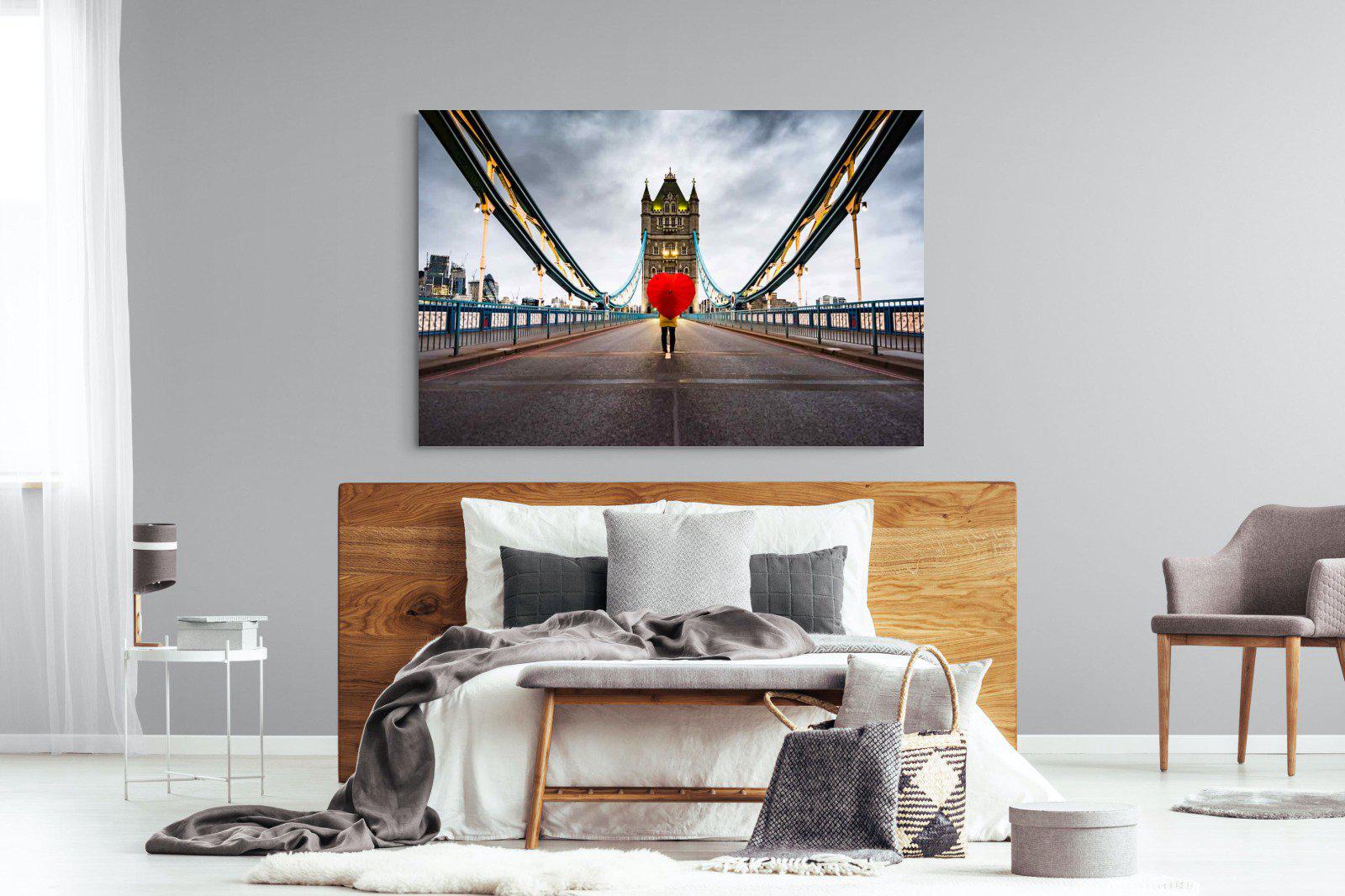 Love London-Wall_Art-150 x 100cm-Mounted Canvas-No Frame-Pixalot