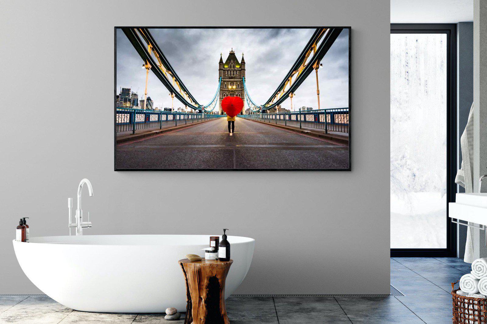 Love London-Wall_Art-180 x 110cm-Mounted Canvas-Black-Pixalot