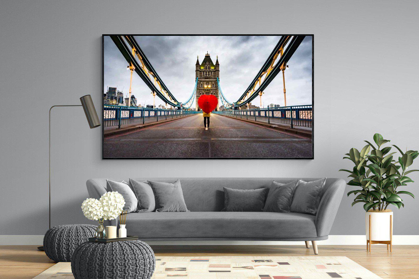 Love London-Wall_Art-220 x 130cm-Mounted Canvas-Black-Pixalot