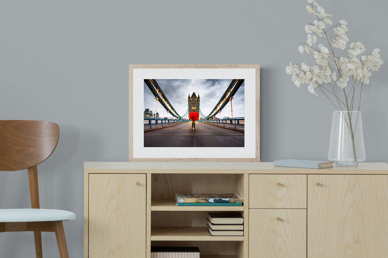 Love London-Wall_Art-60 x 45cm-Framed Print-Wood-Pixalot