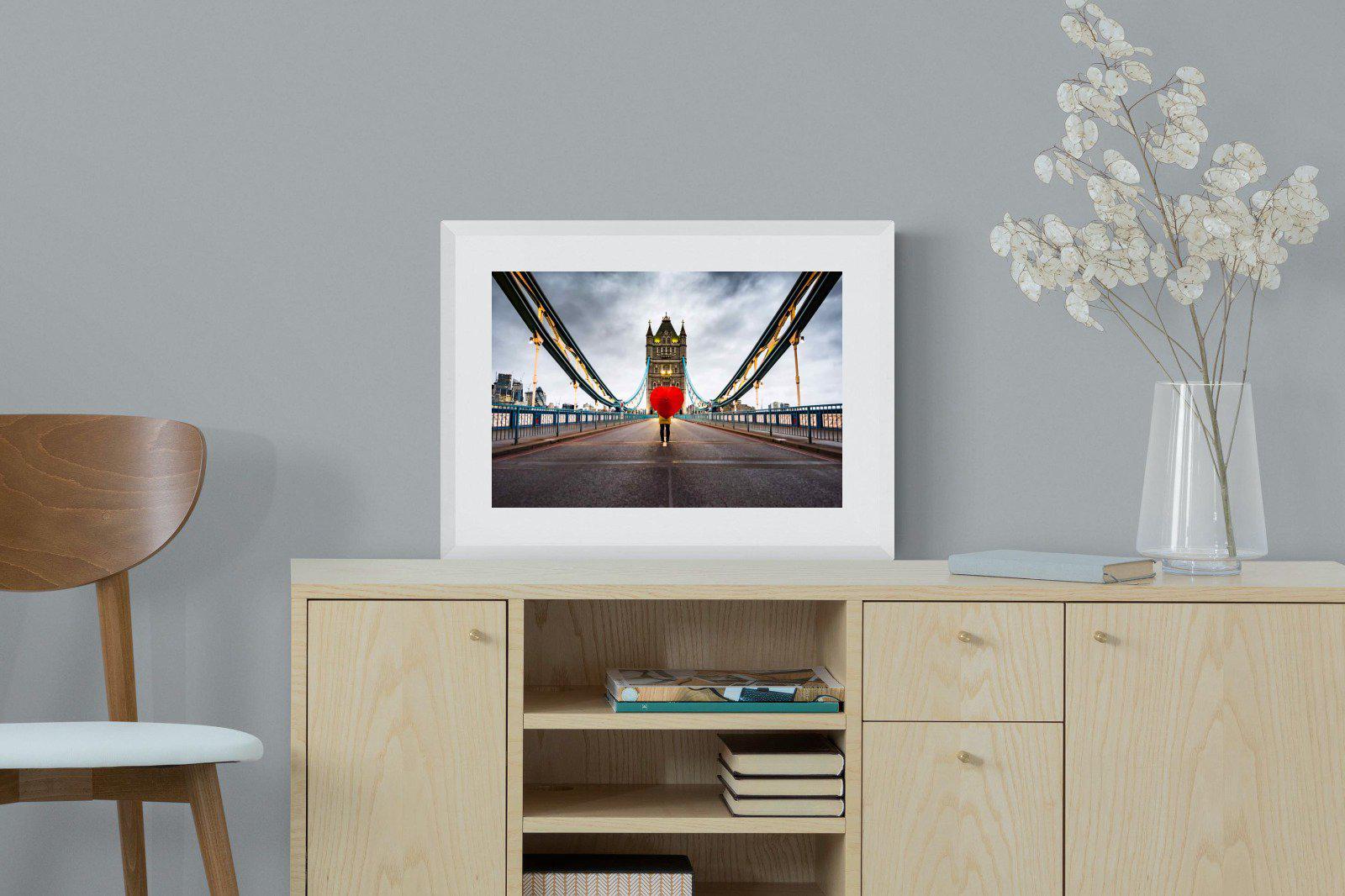Love London-Wall_Art-60 x 45cm-Framed Print-White-Pixalot