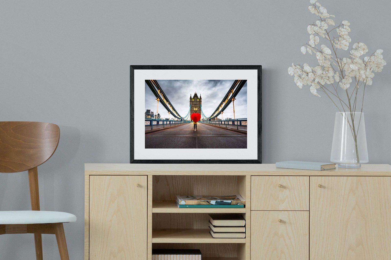 Love London-Wall_Art-60 x 45cm-Framed Print-Black-Pixalot