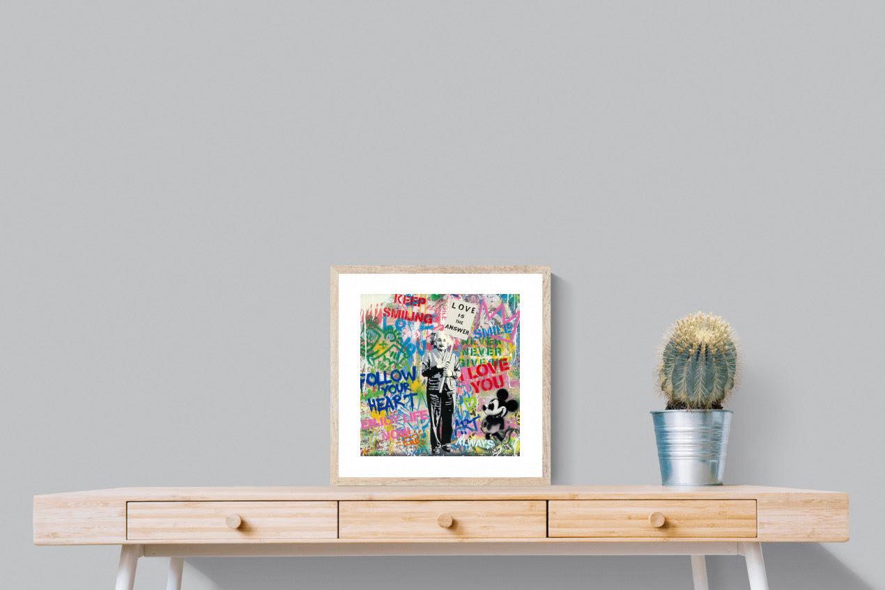Love is the Answer-Wall_Art-50 x 50cm-Framed Print-Wood-Pixalot