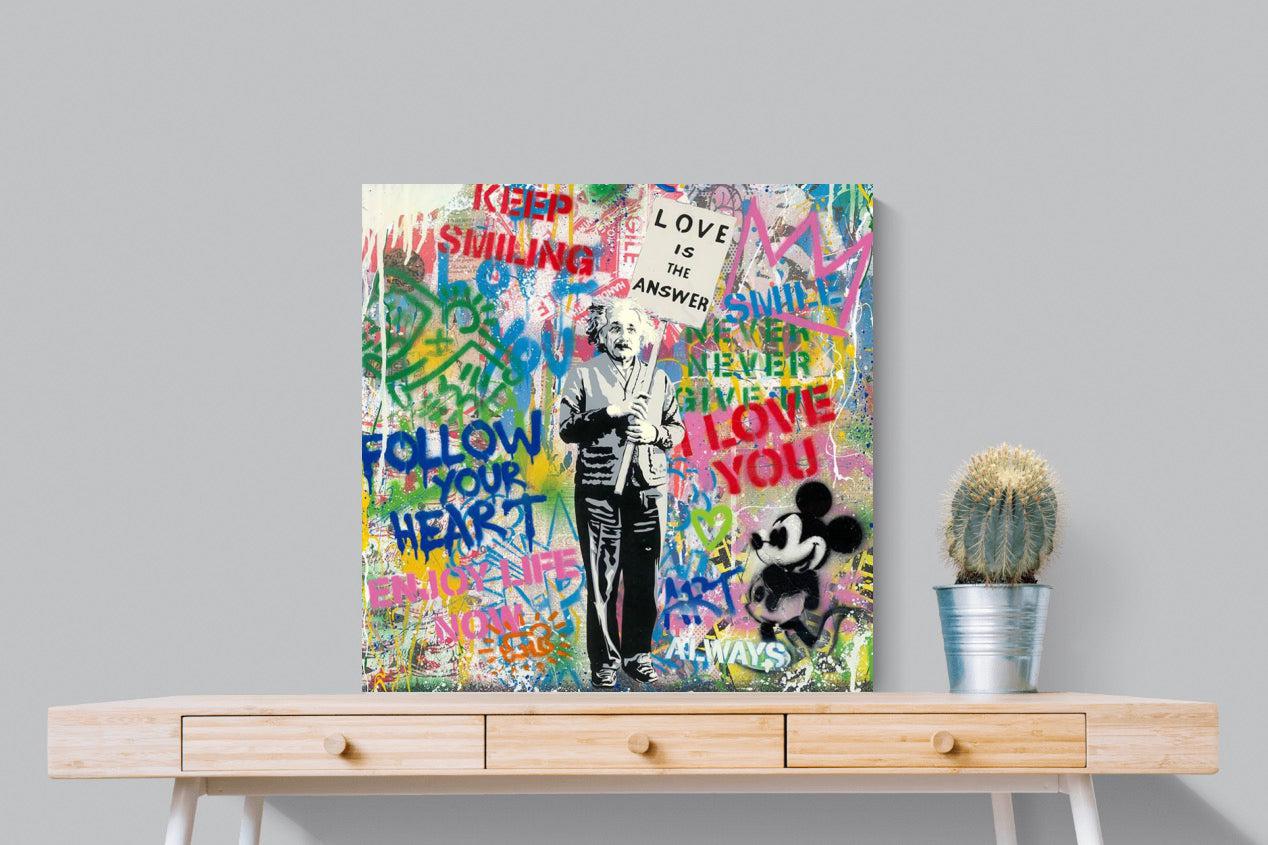 Love is the Answer-Wall_Art-80 x 80cm-Mounted Canvas-No Frame-Pixalot