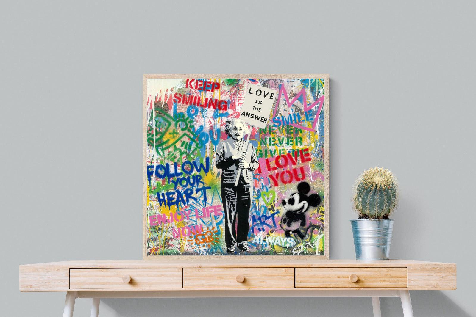 Love is the Answer-Wall_Art-80 x 80cm-Mounted Canvas-Wood-Pixalot