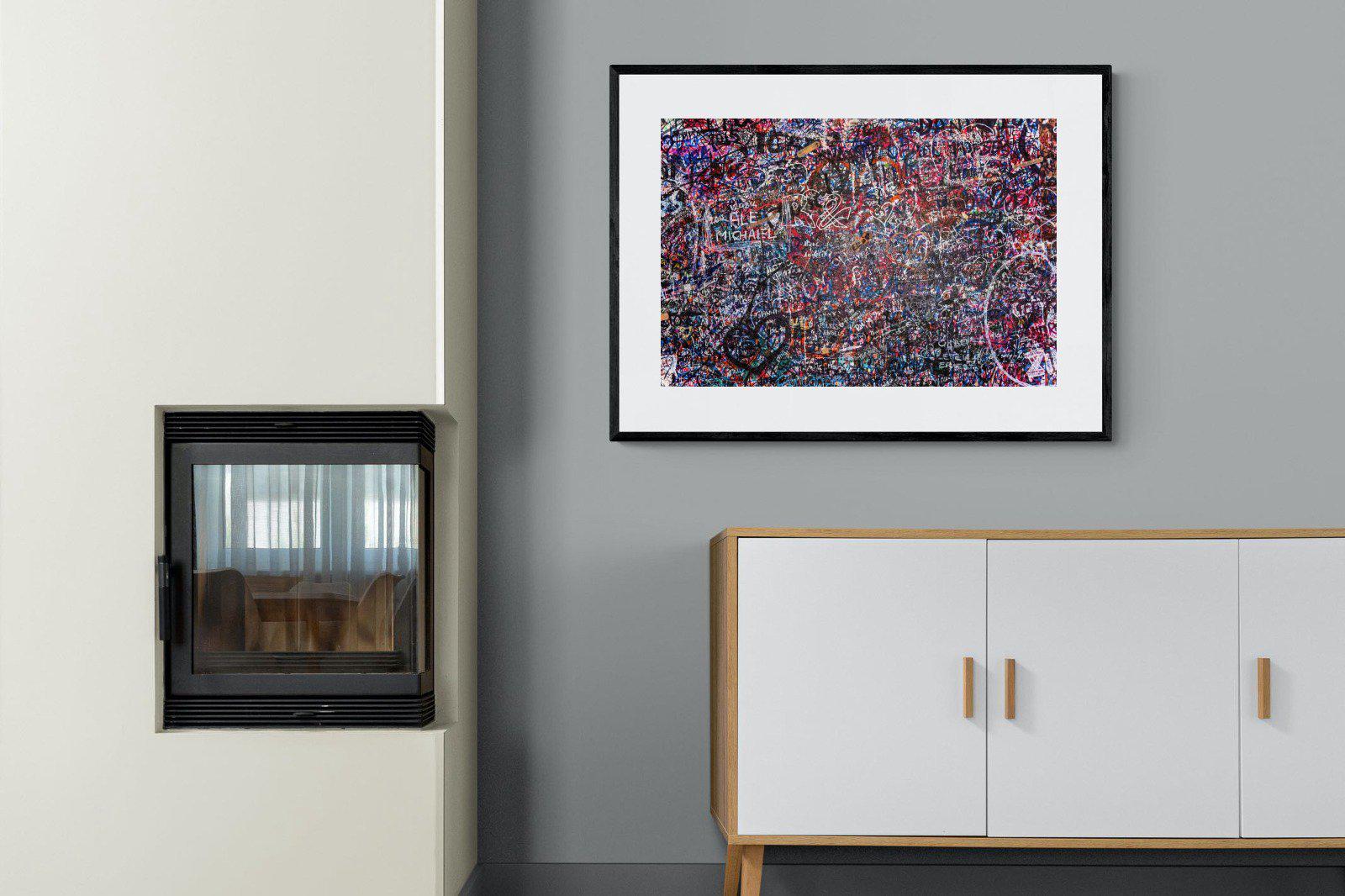 Lover's Wall-Wall_Art-100 x 75cm-Framed Print-Black-Pixalot