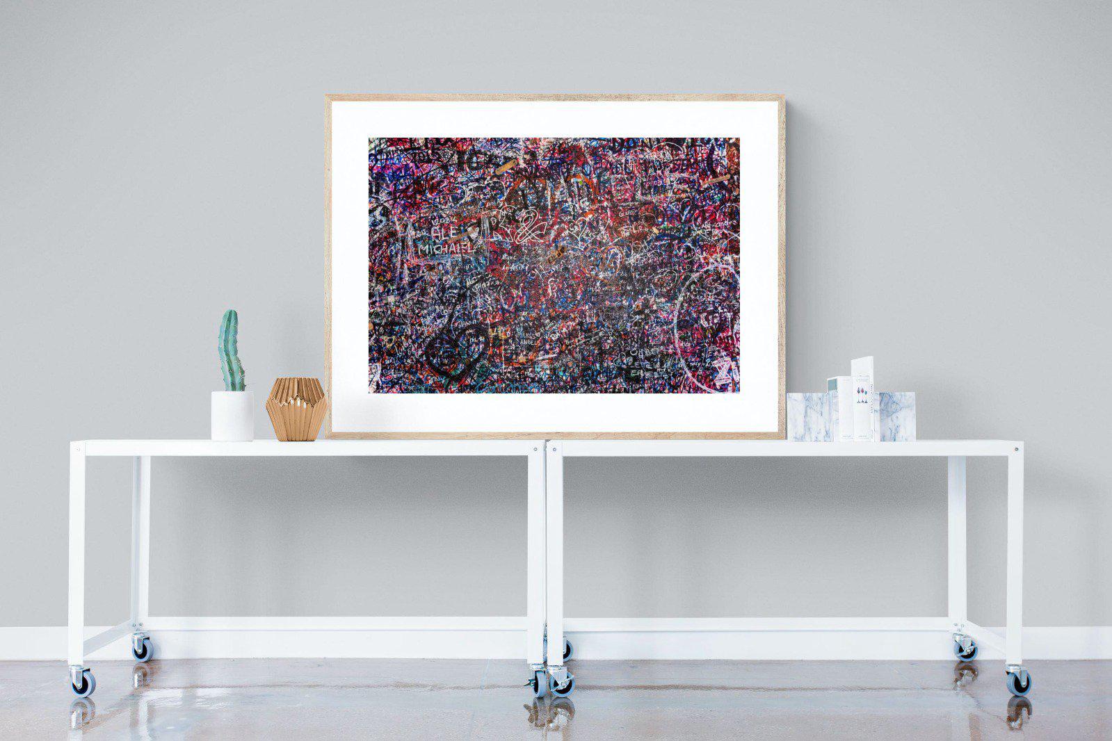 Lover's Wall-Wall_Art-120 x 90cm-Framed Print-Wood-Pixalot
