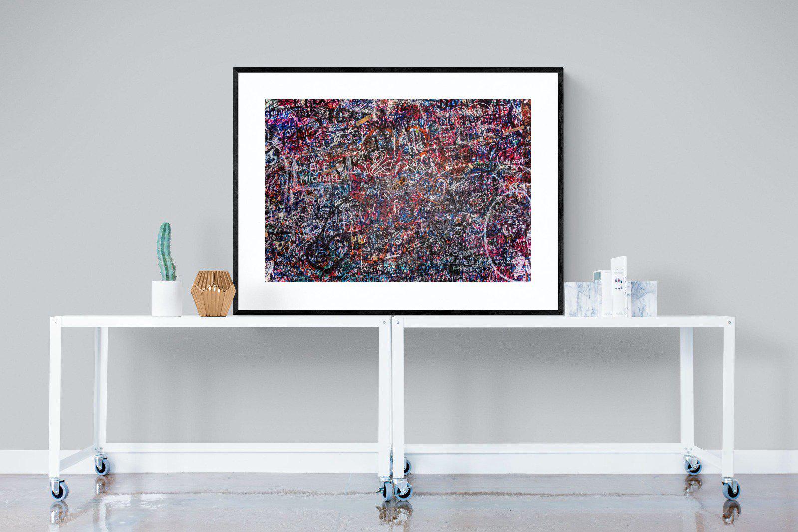 Lover's Wall-Wall_Art-120 x 90cm-Framed Print-Black-Pixalot
