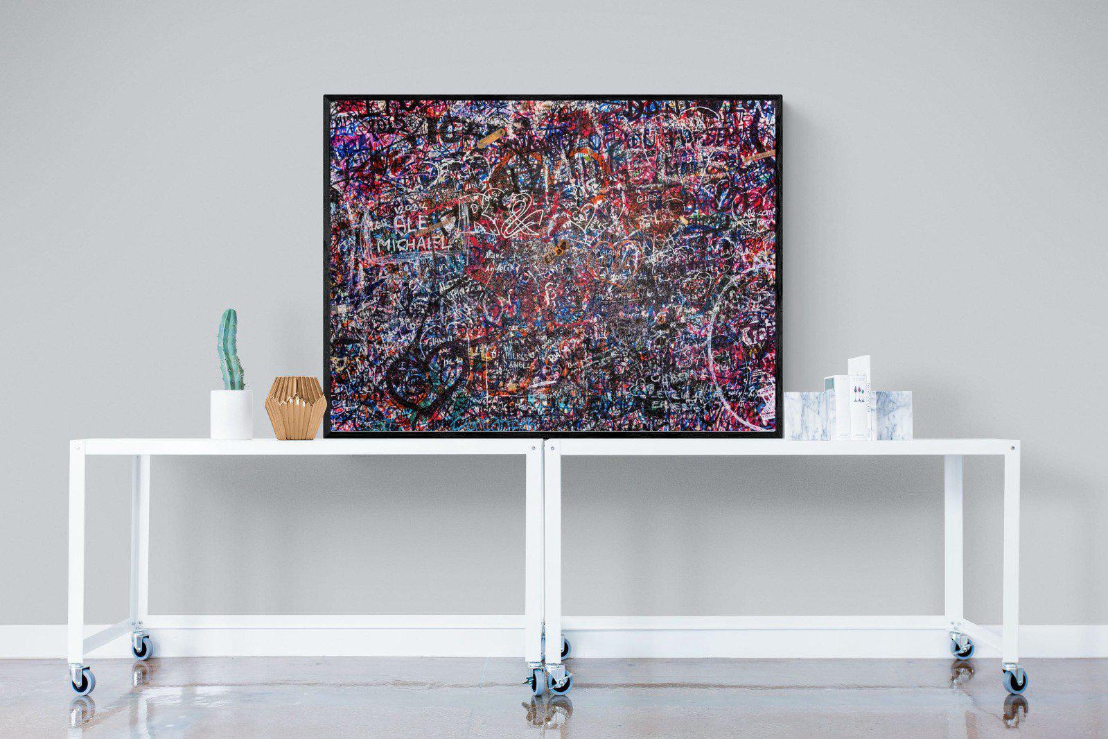 Lover's Wall-Wall_Art-120 x 90cm-Mounted Canvas-Black-Pixalot