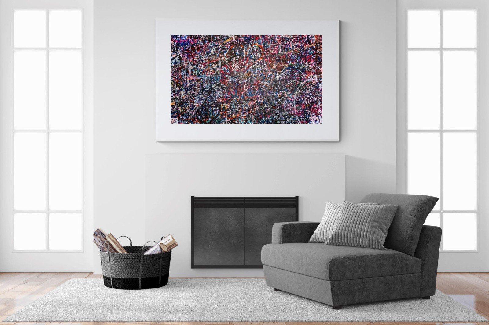 Lover's Wall-Wall_Art-150 x 100cm-Framed Print-White-Pixalot