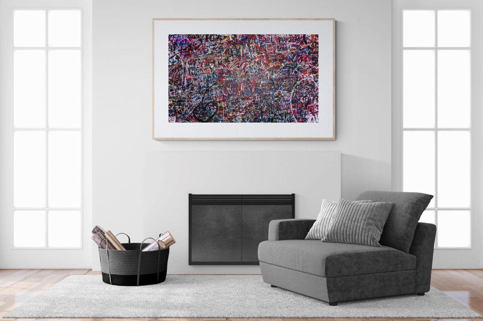 Lover's Wall-Wall_Art-150 x 100cm-Framed Print-Wood-Pixalot