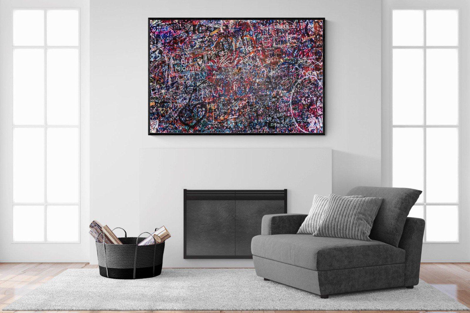 Lover's Wall-Wall_Art-150 x 100cm-Mounted Canvas-Black-Pixalot