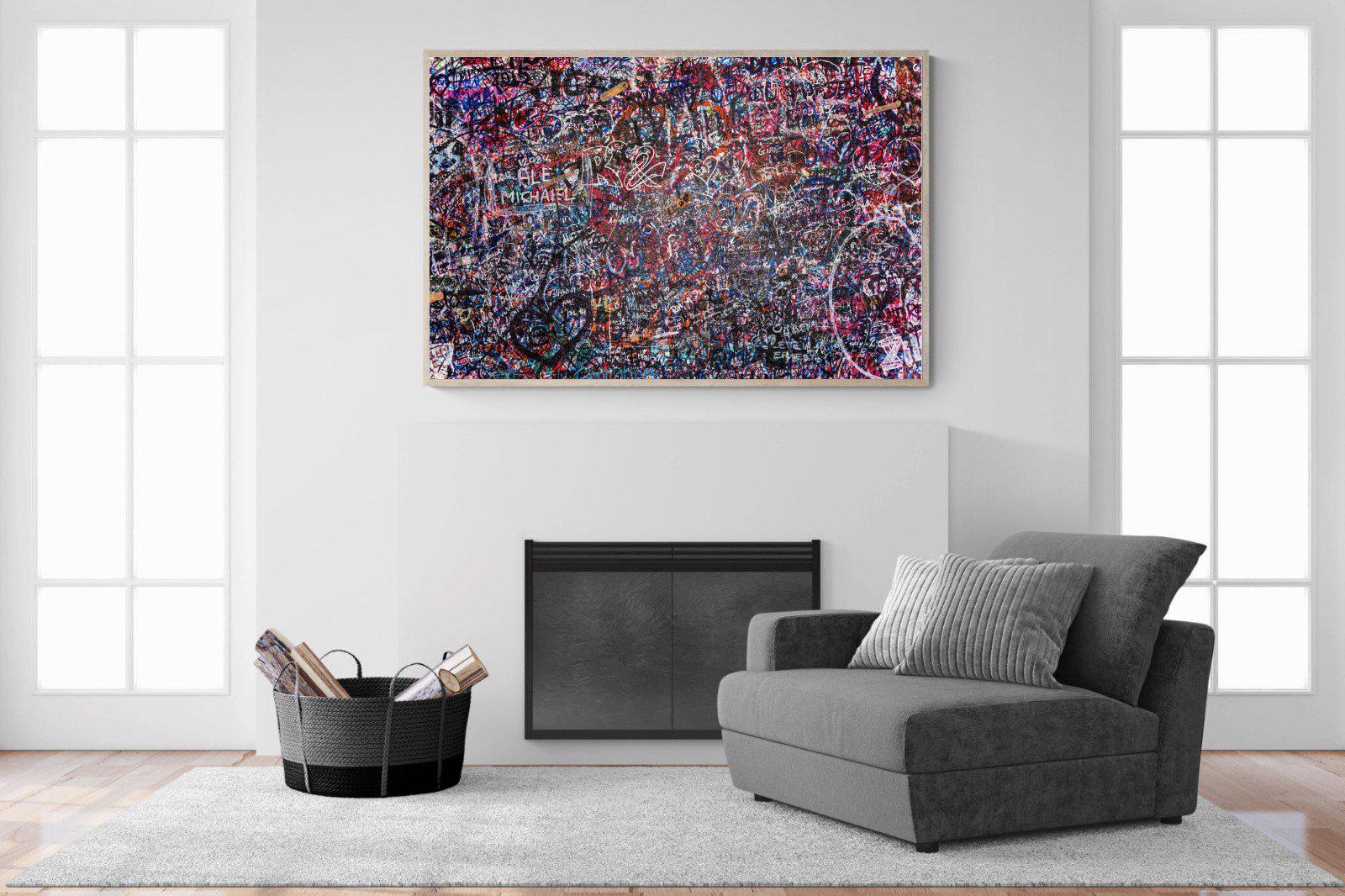 Lover's Wall-Wall_Art-150 x 100cm-Mounted Canvas-Wood-Pixalot