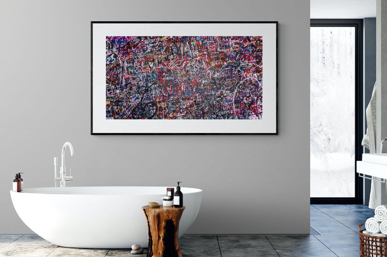Lover's Wall-Wall_Art-180 x 110cm-Framed Print-Black-Pixalot