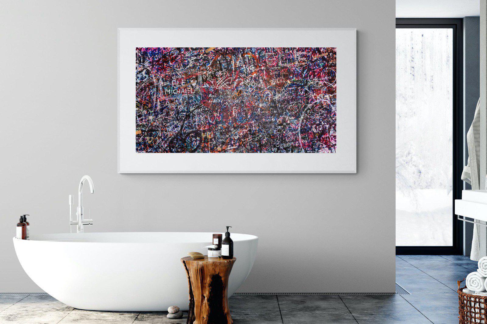 Lover's Wall-Wall_Art-180 x 110cm-Framed Print-White-Pixalot