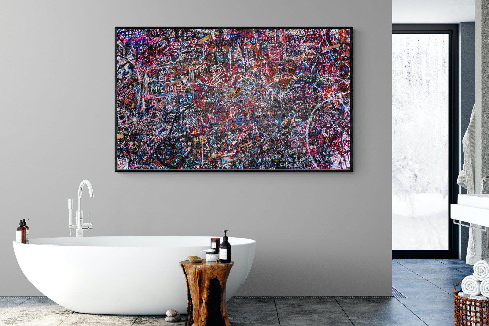 Lover's Wall-Wall_Art-180 x 110cm-Mounted Canvas-Black-Pixalot