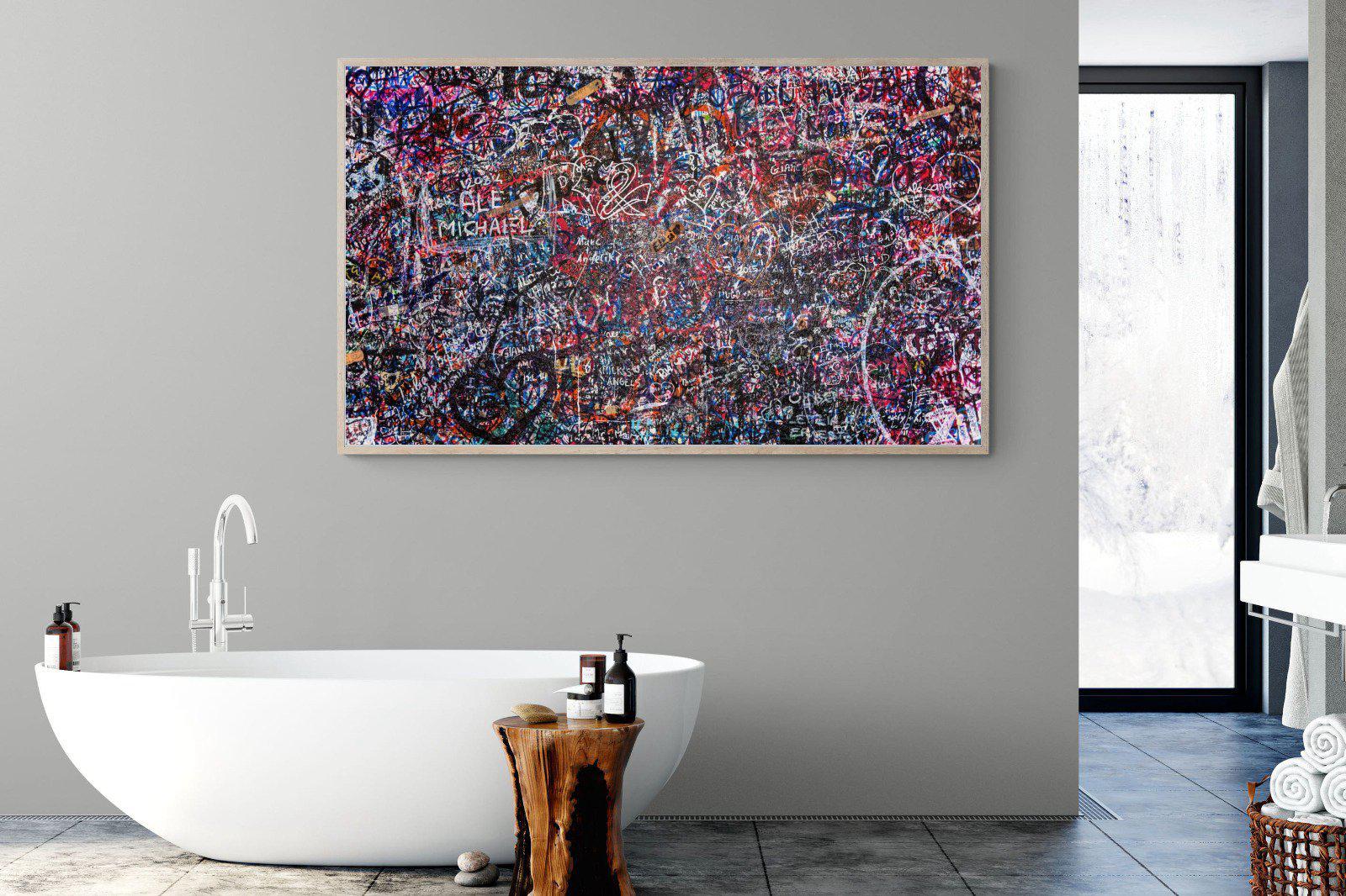 Lover's Wall-Wall_Art-180 x 110cm-Mounted Canvas-Wood-Pixalot