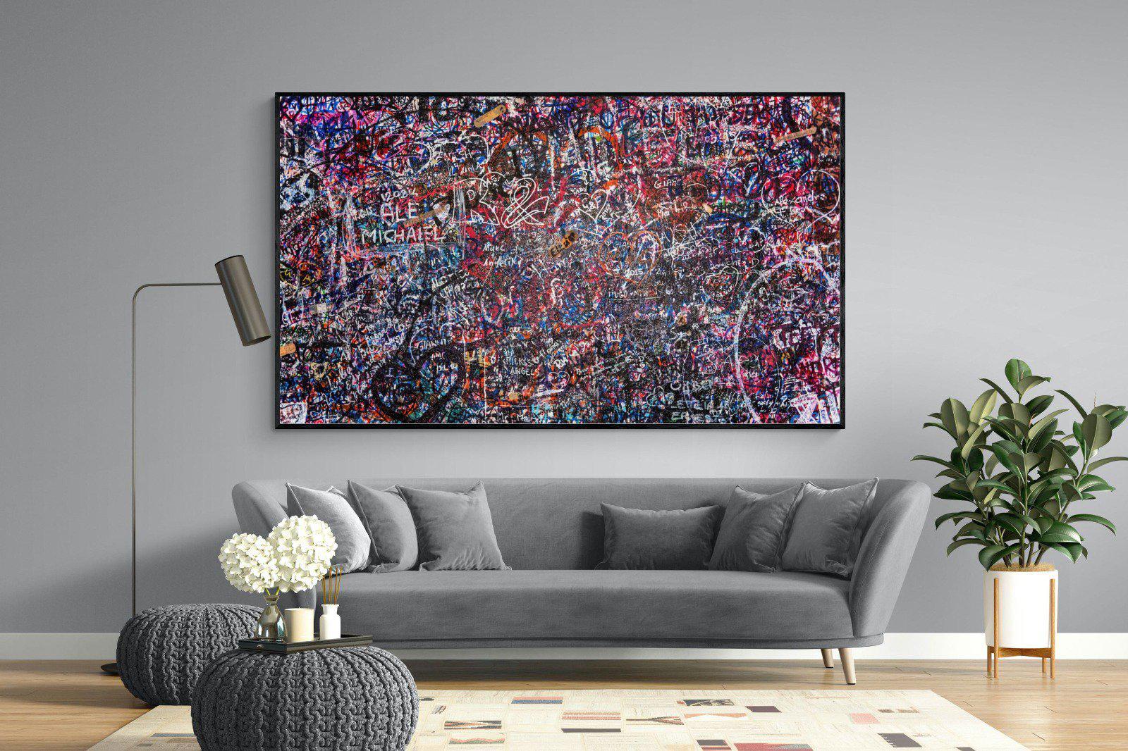 Lover's Wall-Wall_Art-220 x 130cm-Mounted Canvas-Black-Pixalot