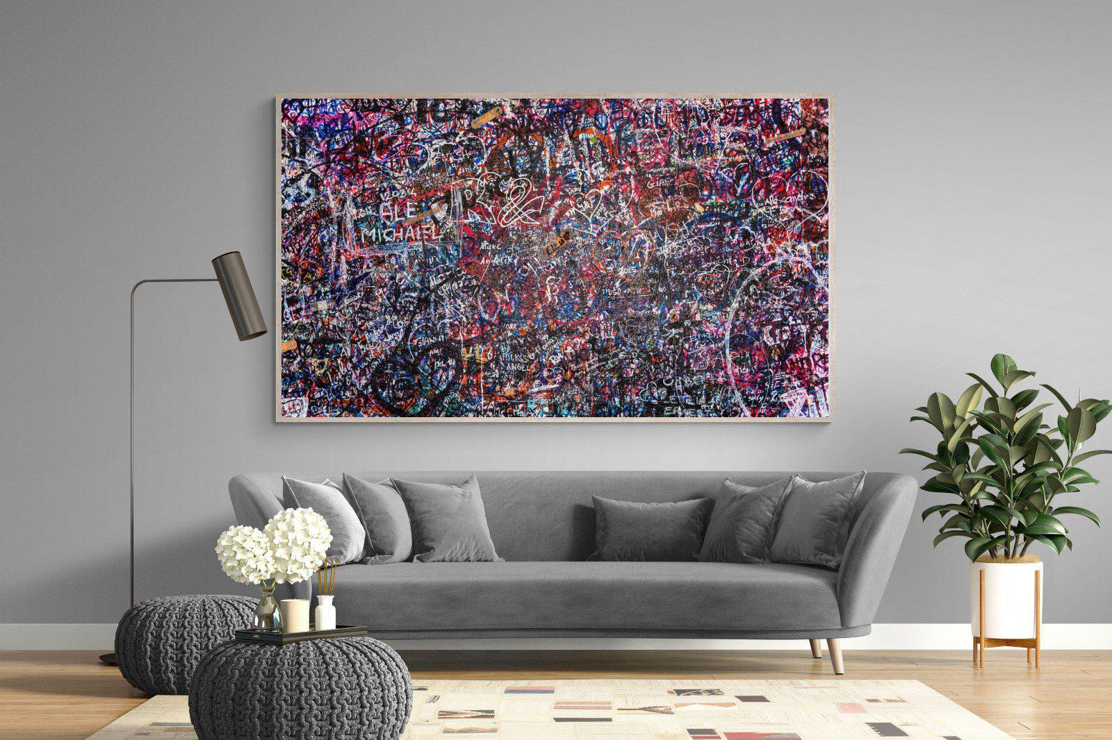 Lover's Wall-Wall_Art-220 x 130cm-Mounted Canvas-Wood-Pixalot
