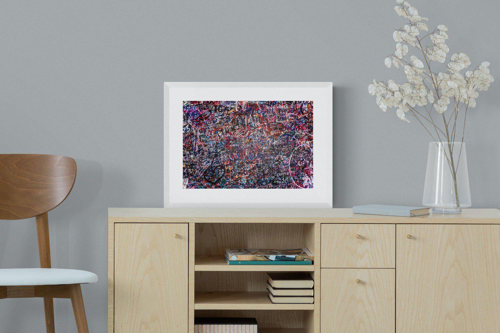 Lover's Wall-Wall_Art-60 x 45cm-Framed Print-White-Pixalot