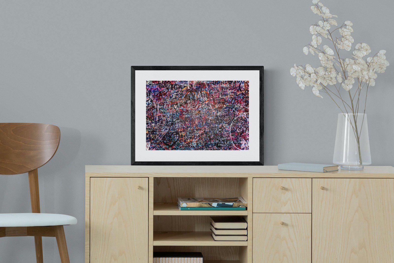 Lover's Wall-Wall_Art-60 x 45cm-Framed Print-Black-Pixalot