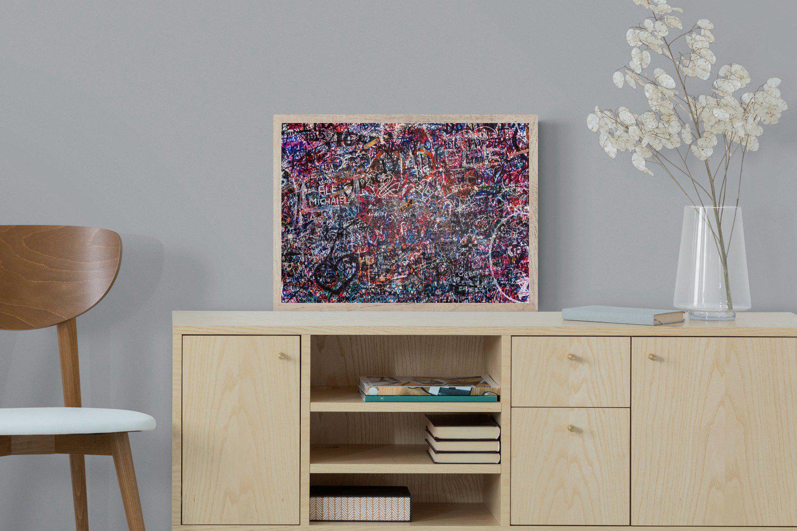 Lover's Wall-Wall_Art-60 x 45cm-Mounted Canvas-Wood-Pixalot