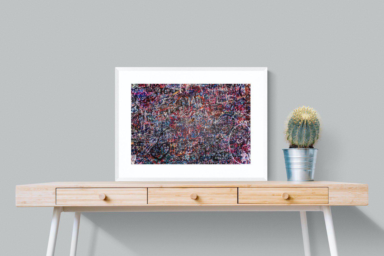 Lover's Wall-Wall_Art-80 x 60cm-Framed Print-White-Pixalot