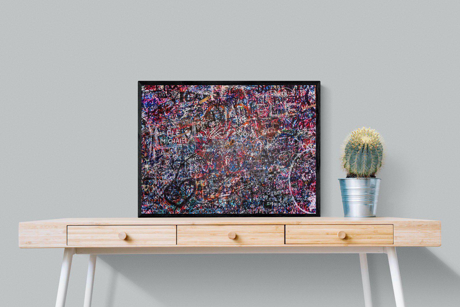 Lover's Wall-Wall_Art-80 x 60cm-Mounted Canvas-Black-Pixalot