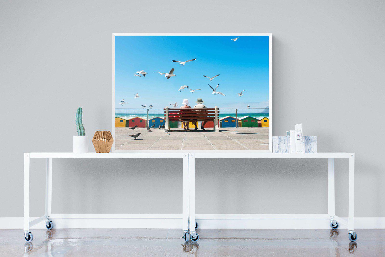 Lunch At The Beach-Wall_Art-120 x 90cm-Mounted Canvas-White-Pixalot