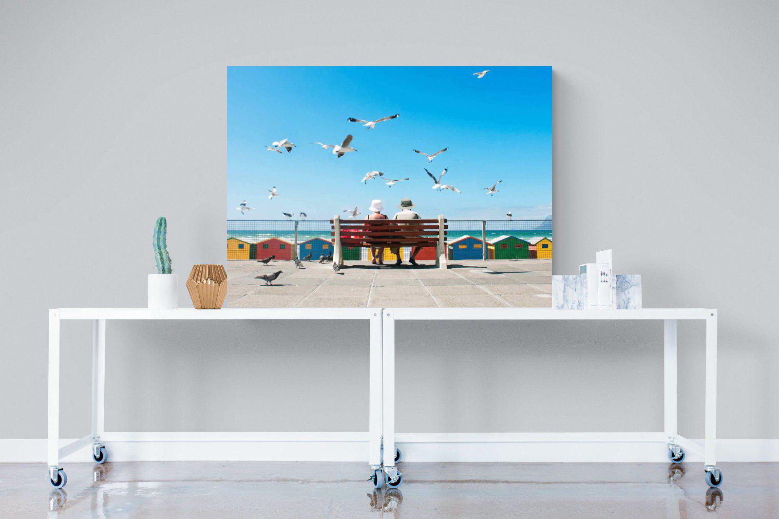 Lunch At The Beach-Wall_Art-120 x 90cm-Mounted Canvas-No Frame-Pixalot