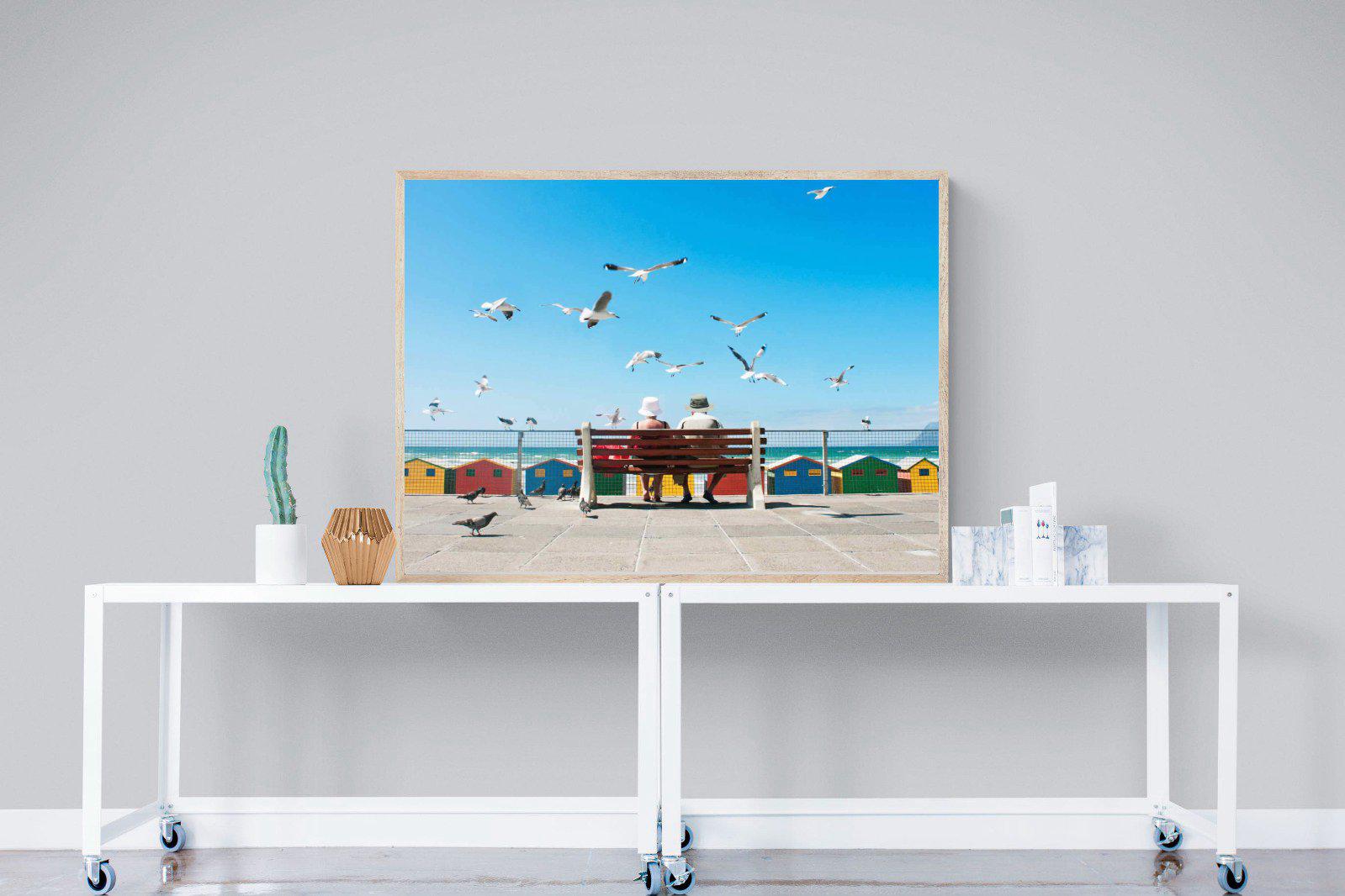 Lunch At The Beach-Wall_Art-120 x 90cm-Mounted Canvas-Wood-Pixalot