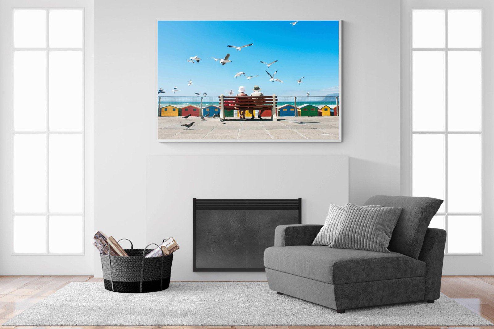 Lunch At The Beach-Wall_Art-150 x 100cm-Mounted Canvas-White-Pixalot