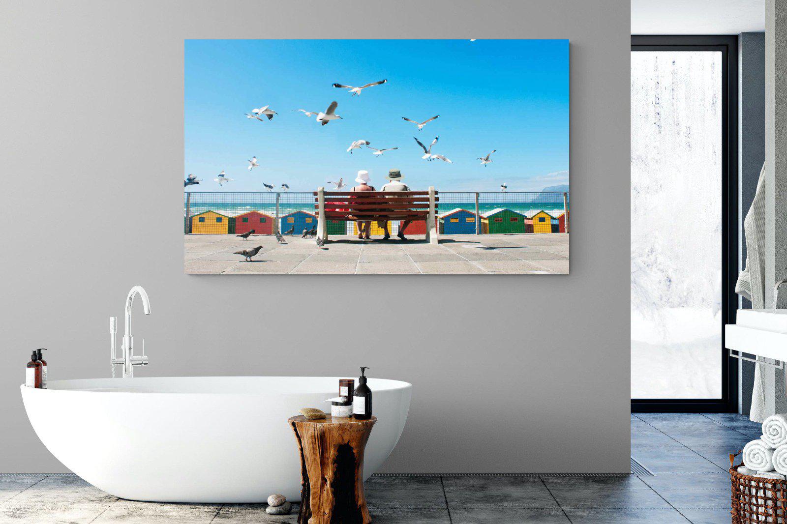 Lunch At The Beach-Wall_Art-180 x 110cm-Mounted Canvas-No Frame-Pixalot