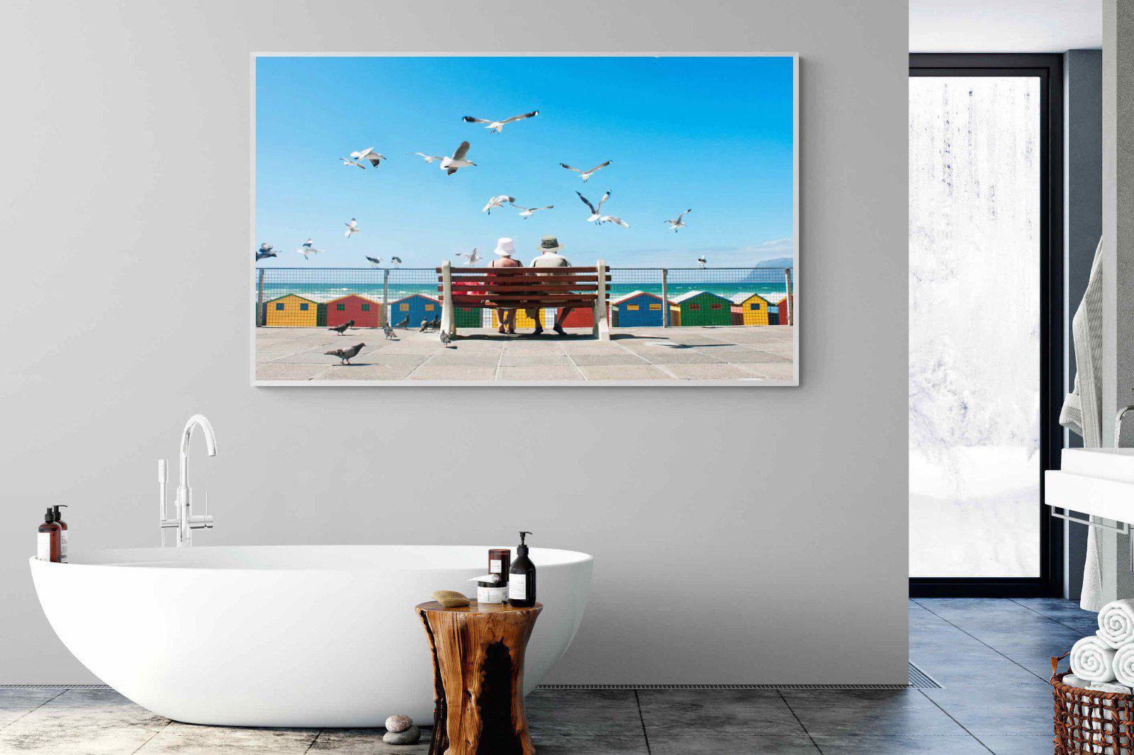 Lunch At The Beach-Wall_Art-180 x 110cm-Mounted Canvas-White-Pixalot