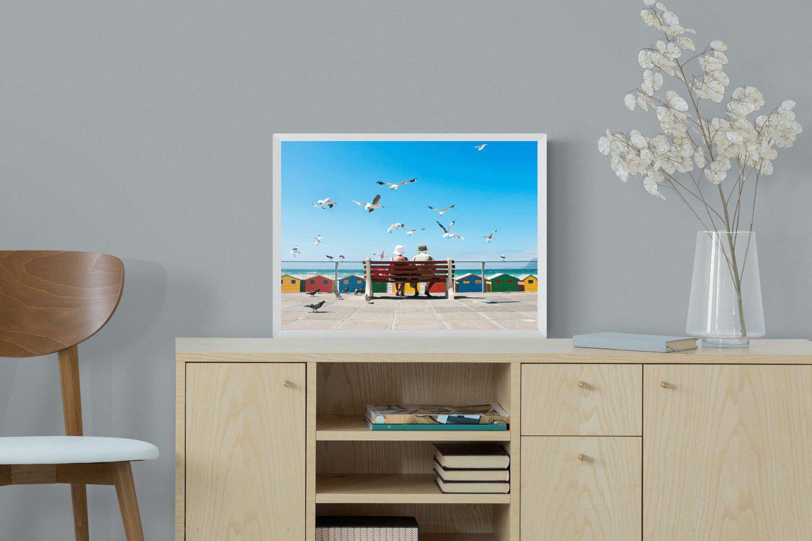 Lunch At The Beach-Wall_Art-60 x 45cm-Mounted Canvas-White-Pixalot