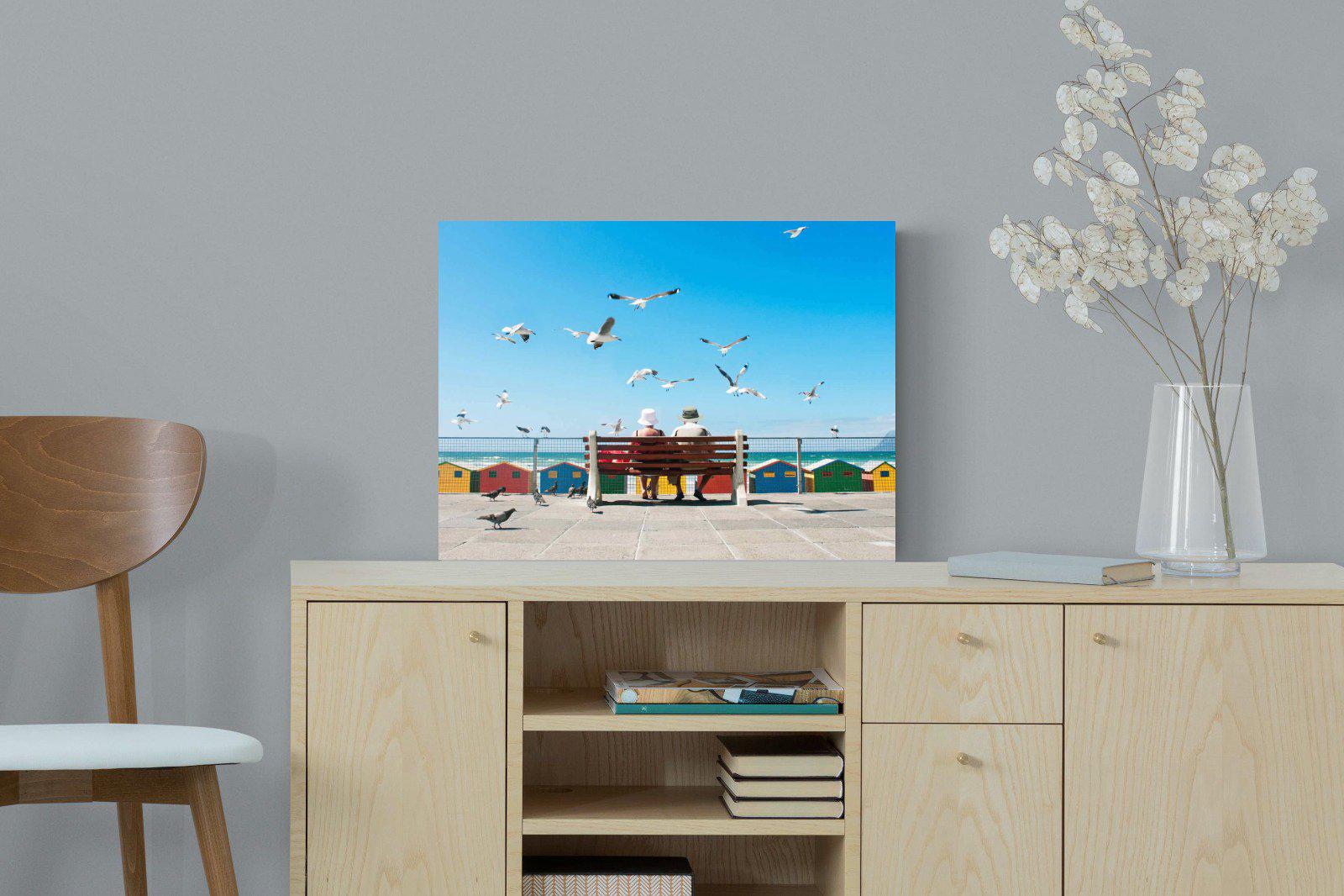 Lunch At The Beach-Wall_Art-60 x 45cm-Mounted Canvas-No Frame-Pixalot