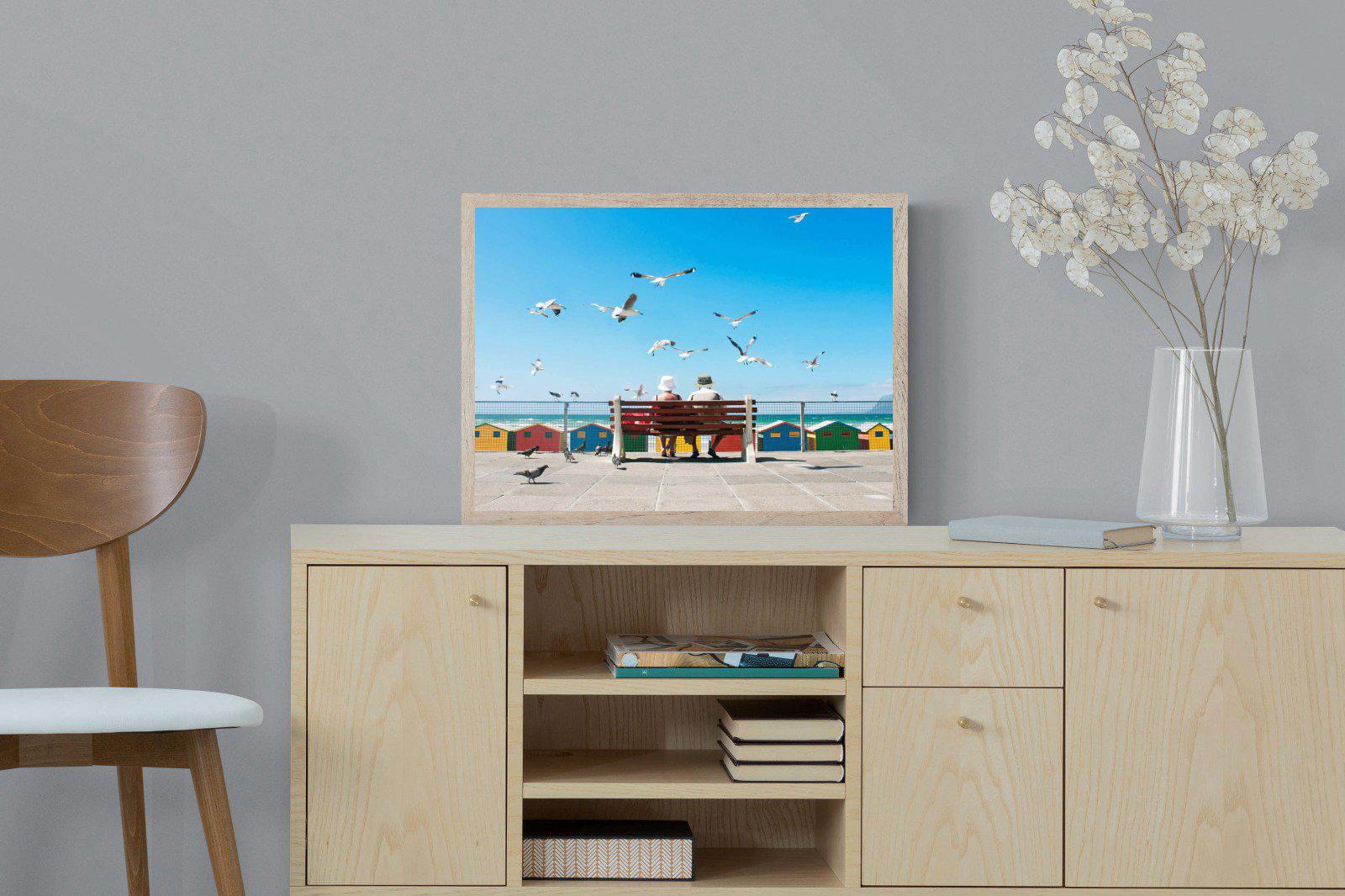 Lunch At The Beach-Wall_Art-60 x 45cm-Mounted Canvas-Wood-Pixalot