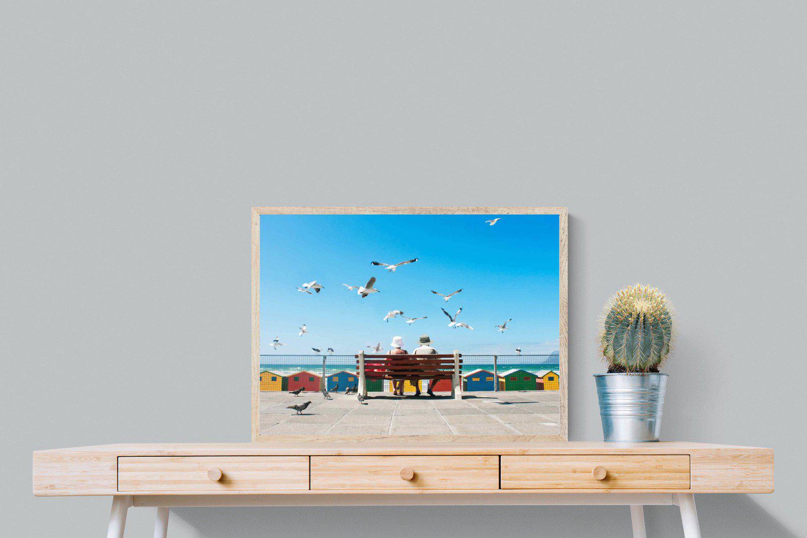 Lunch At The Beach-Wall_Art-80 x 60cm-Mounted Canvas-Wood-Pixalot