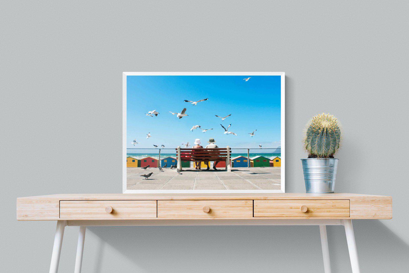 Lunch At The Beach-Wall_Art-80 x 60cm-Mounted Canvas-White-Pixalot