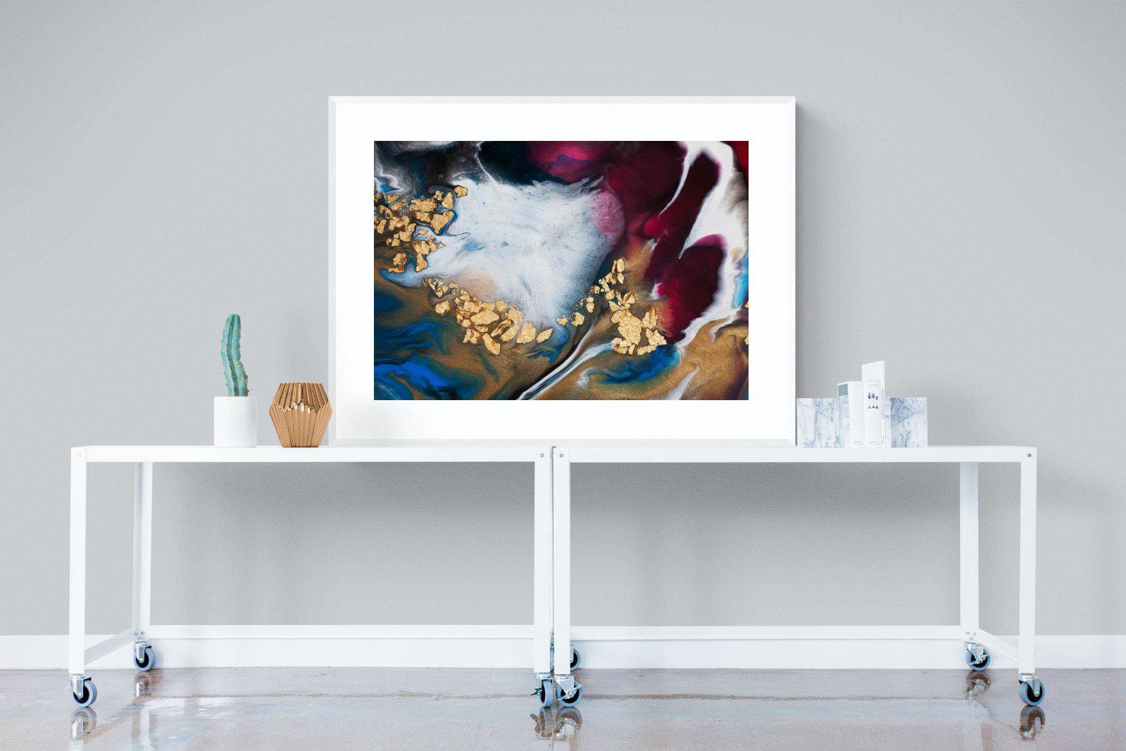 Lux Liquid-Wall_Art-120 x 90cm-Framed Print-White-Pixalot