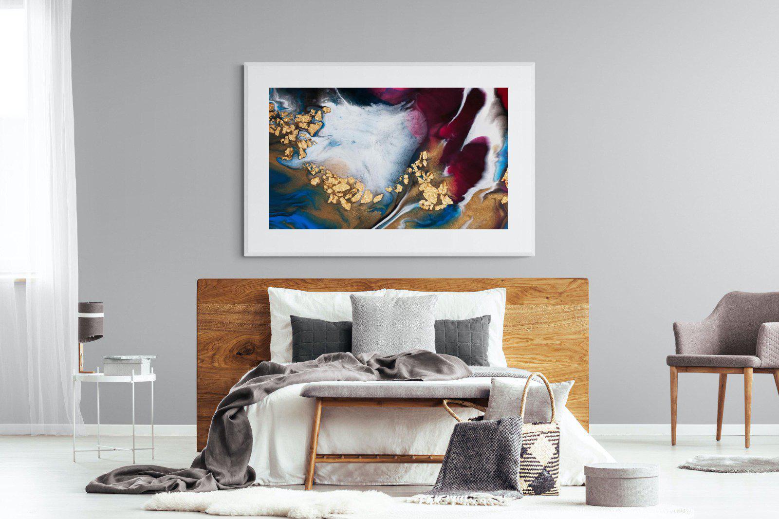 Lux Liquid-Wall_Art-150 x 100cm-Framed Print-White-Pixalot
