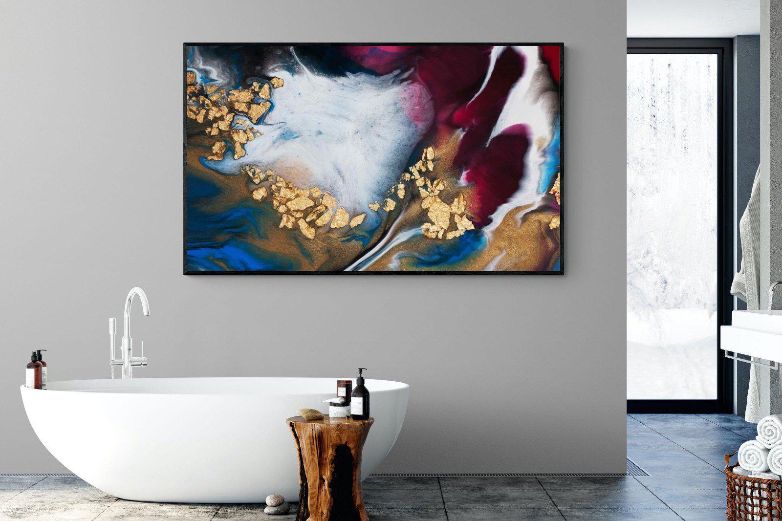 Lux Liquid-Wall_Art-180 x 110cm-Mounted Canvas-Black-Pixalot