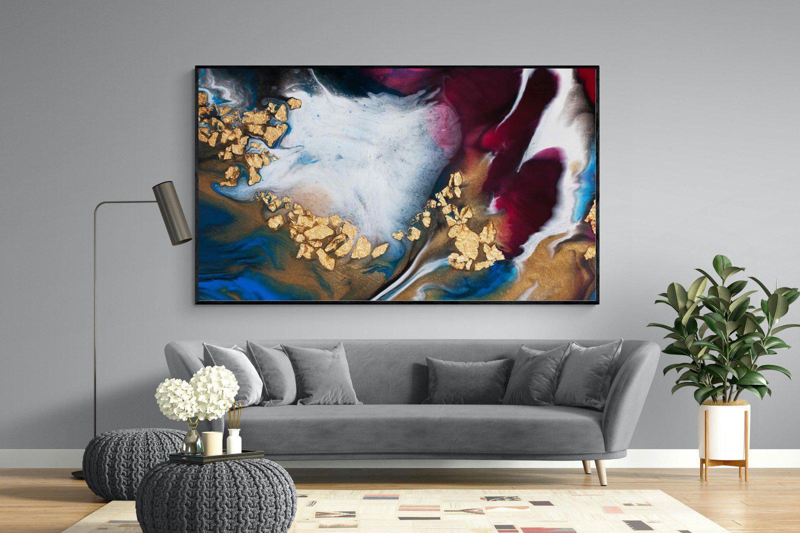 Lux Liquid-Wall_Art-220 x 130cm-Mounted Canvas-Black-Pixalot