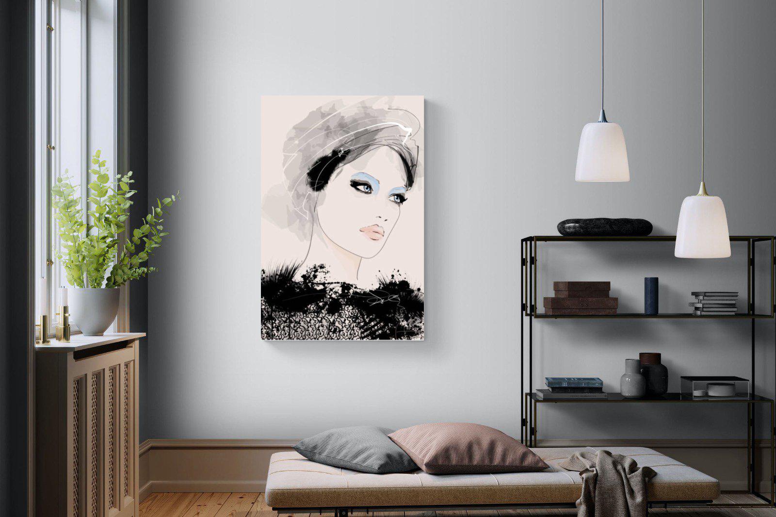 Mademoiselle-Wall_Art-100 x 150cm-Mounted Canvas-No Frame-Pixalot