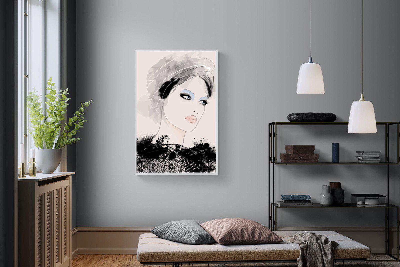 Mademoiselle-Wall_Art-100 x 150cm-Mounted Canvas-White-Pixalot