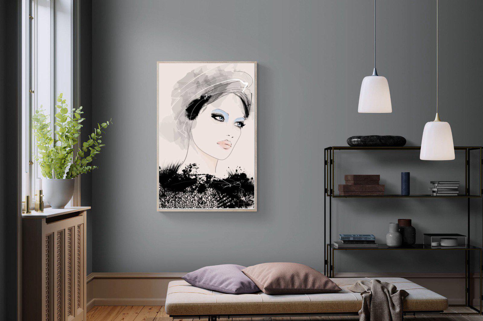 Mademoiselle-Wall_Art-100 x 150cm-Mounted Canvas-Wood-Pixalot