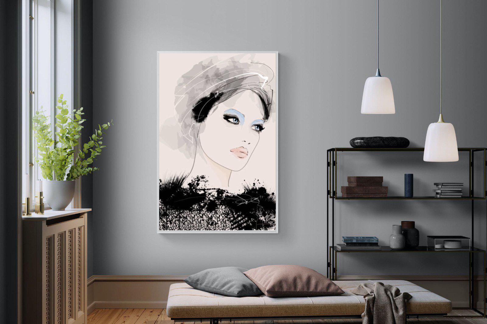 Mademoiselle-Wall_Art-120 x 180cm-Mounted Canvas-White-Pixalot
